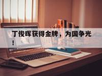 IM体育电脑app-丁俊晖获得金牌，为国争光！